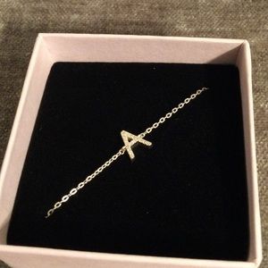 Amelia Rose “A” Initial Bracelet
